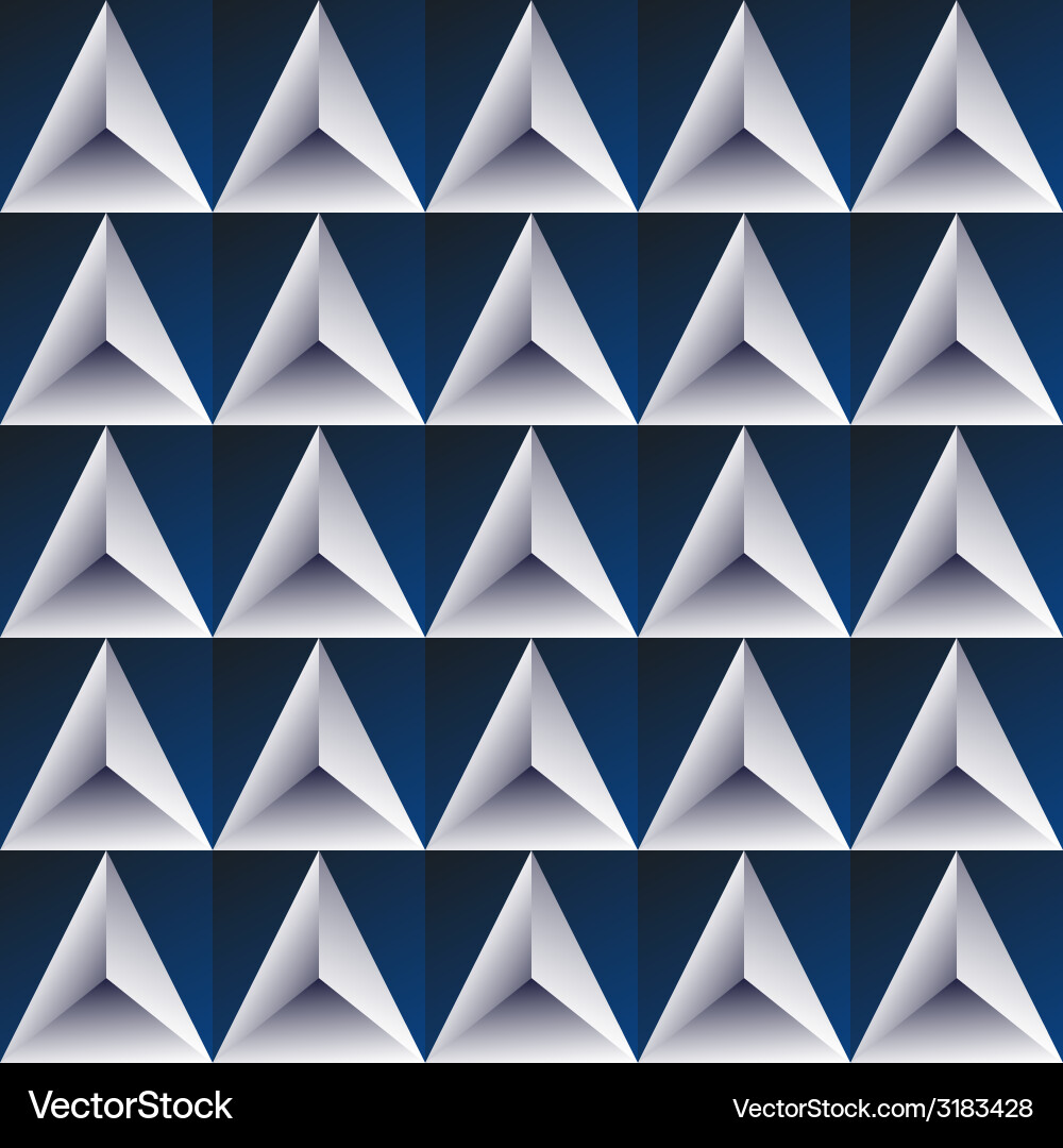 Blue regular triangular background Vector Image