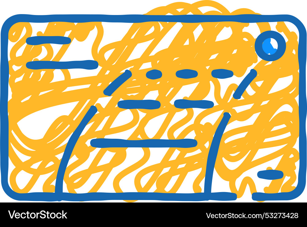 Car rear view camera viewfinder icon doodle Vector Image