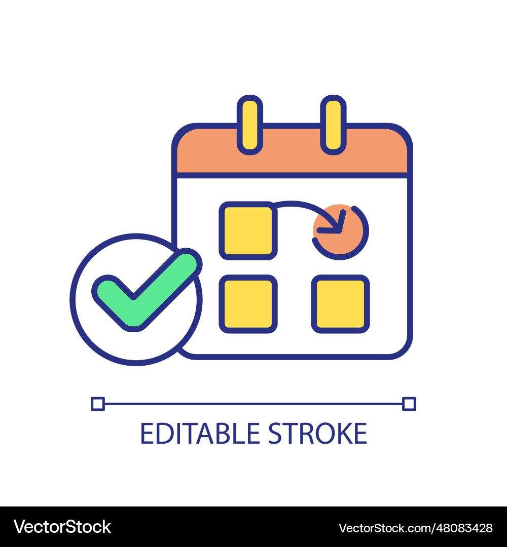 Change date rgb color icon Change date rgb color icon vector image