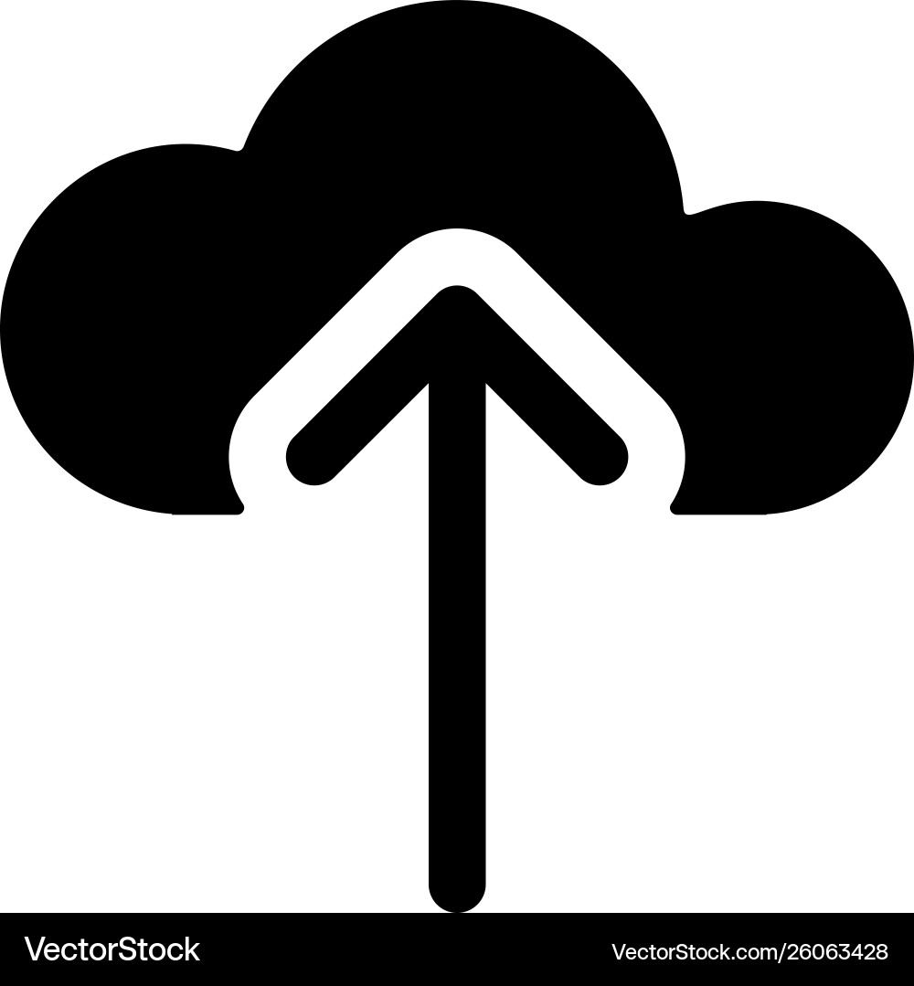 Cloud data uploading vector image