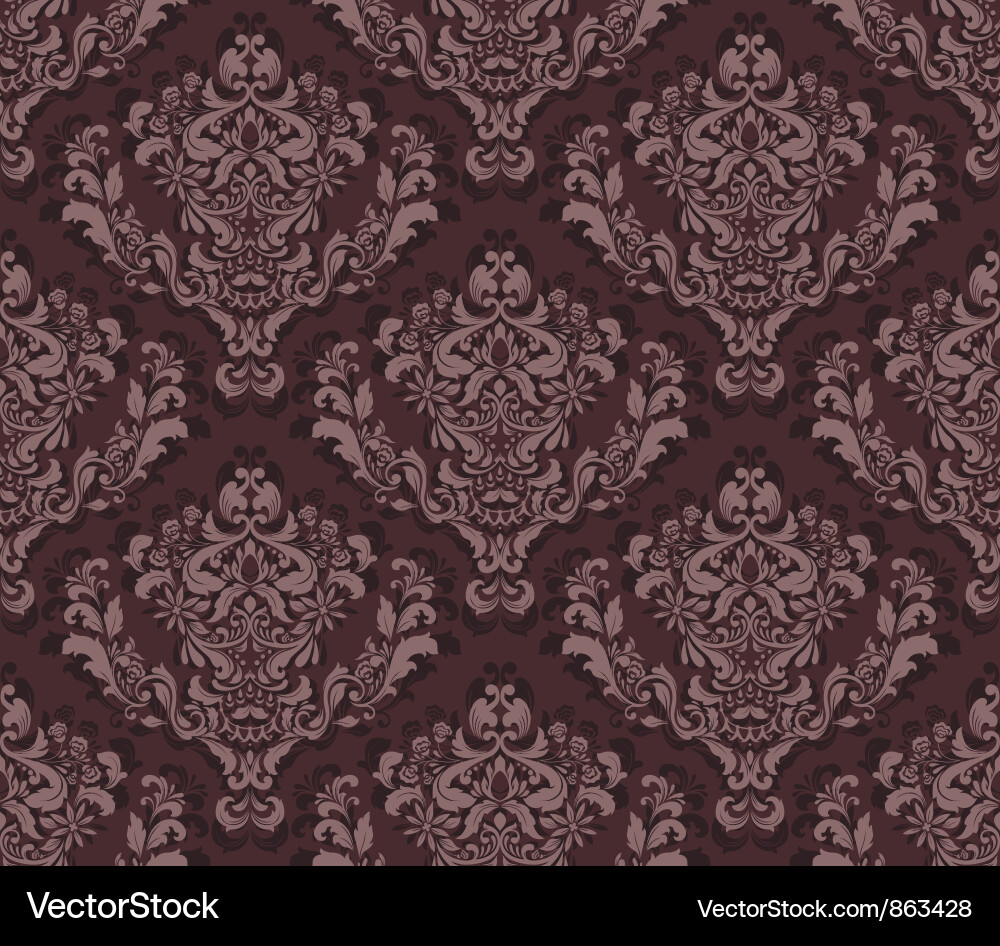 Damask seamless background Vector Image