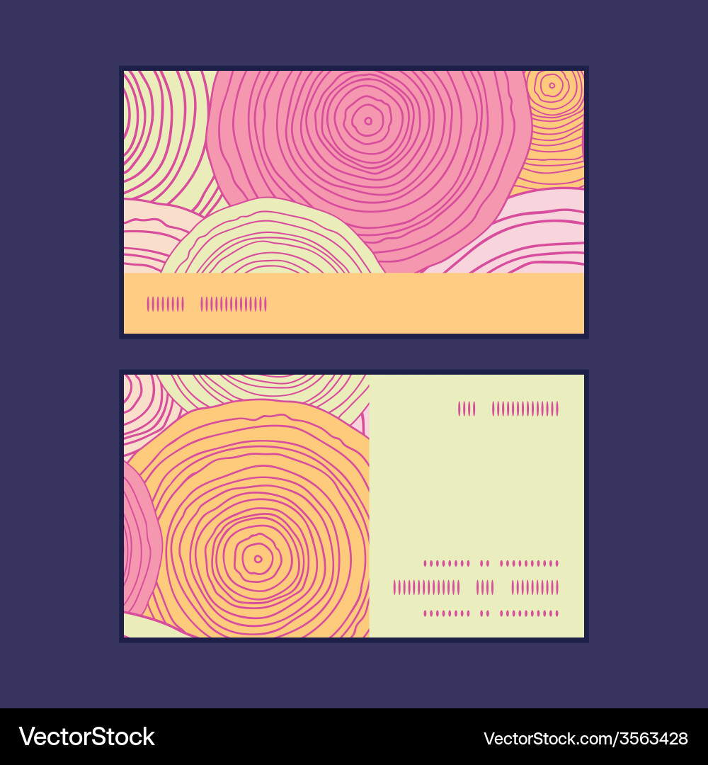 Doodle circle texture horizontal stripe frame vector image