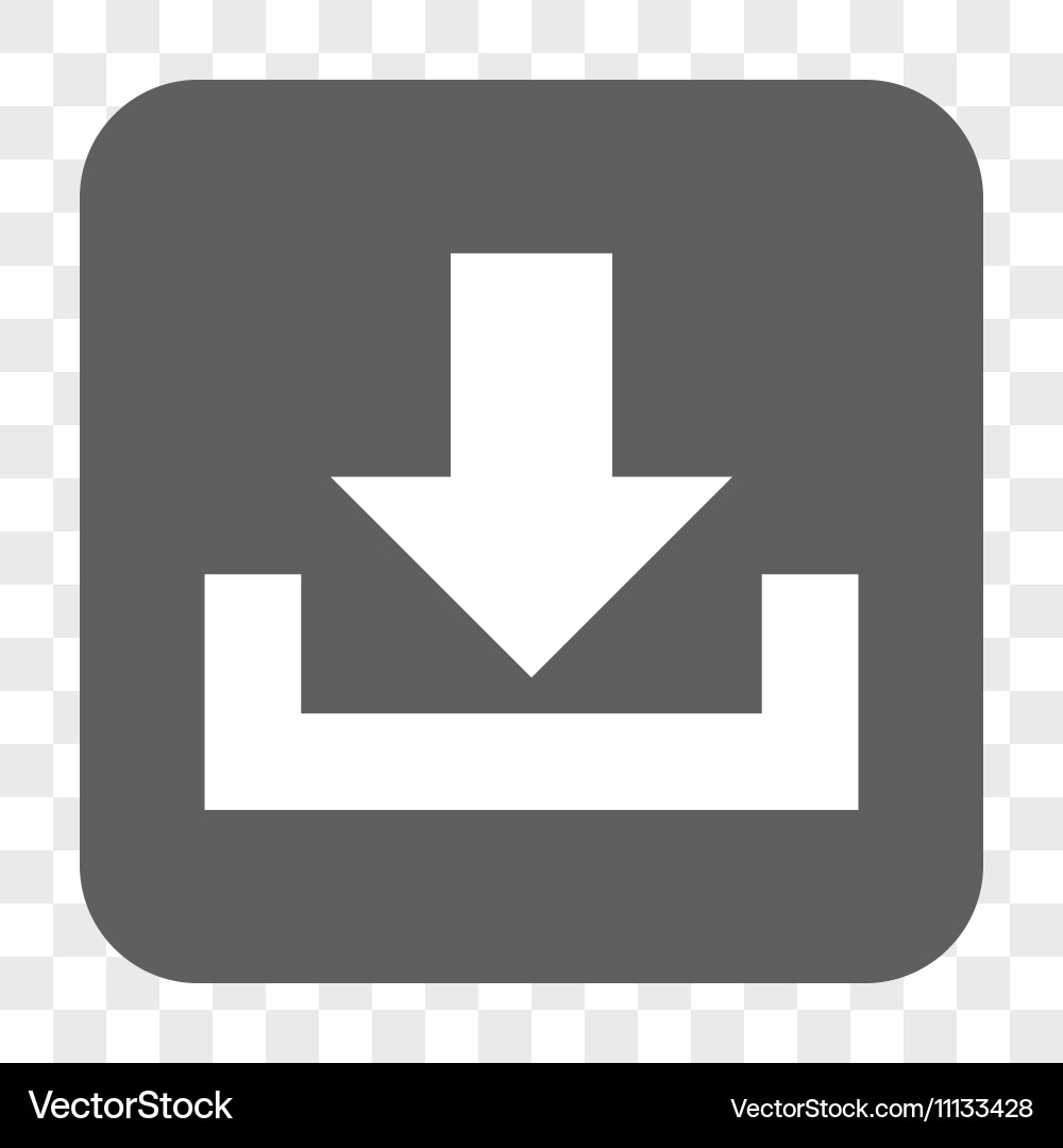 Downloads rounded square button vector image