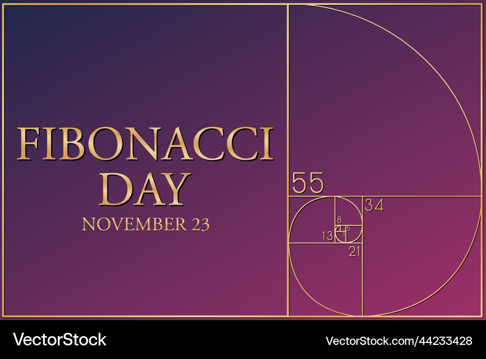 Fibonacci day poster design Fibonacci day poster design vector image