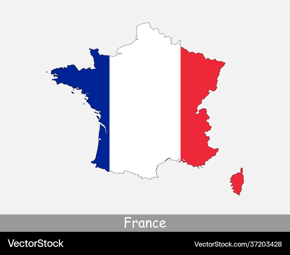 France map flag France map flag vector image
