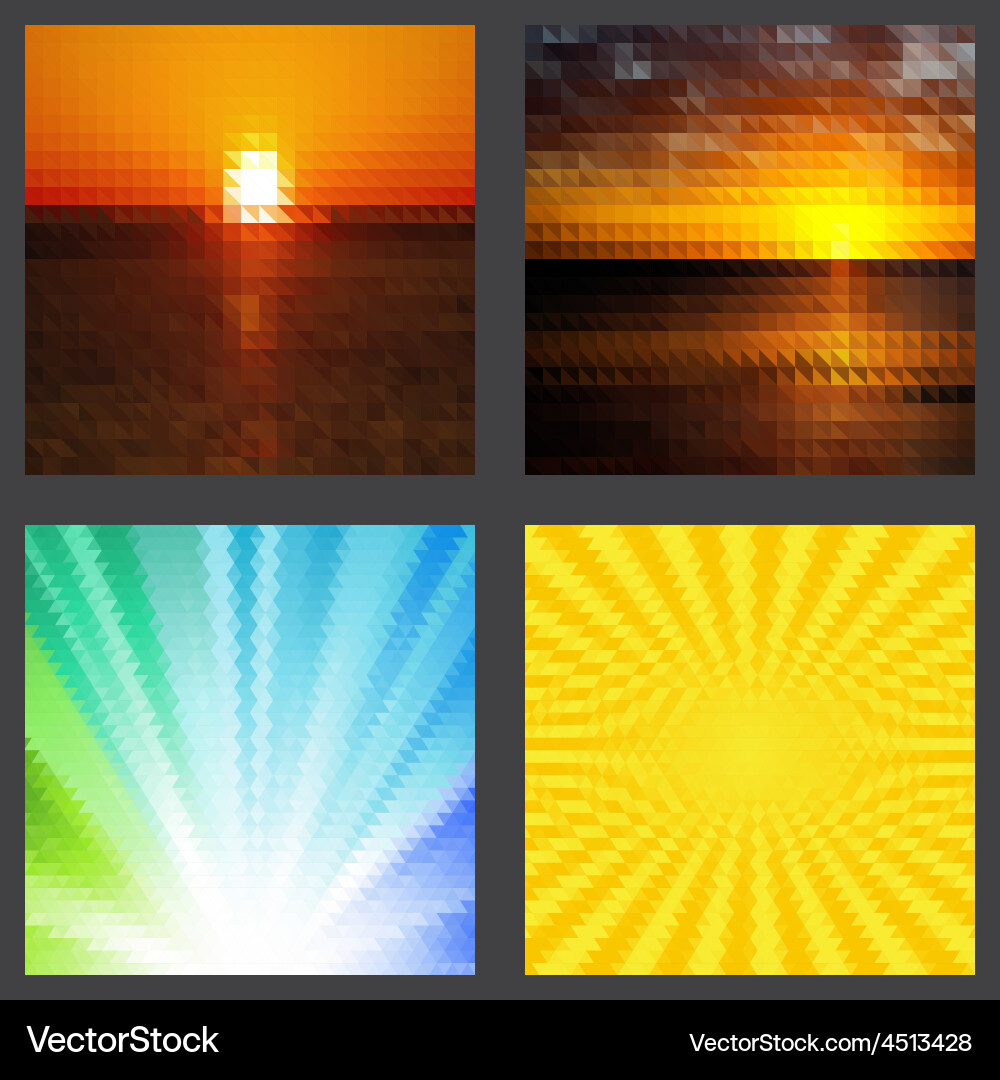 Geometric patterns set Vector Image