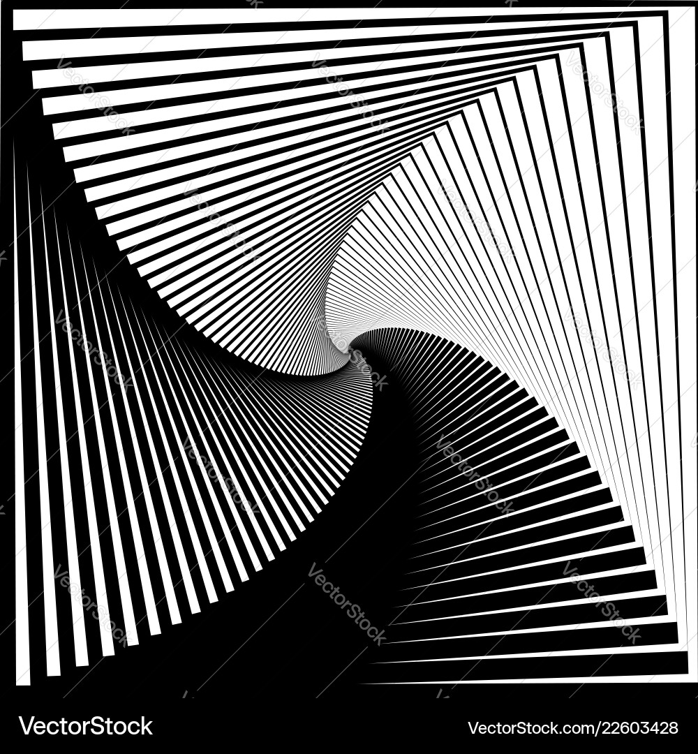 Inward rotating spirally squares abstract Inward rotating spirally squares abstract vector image