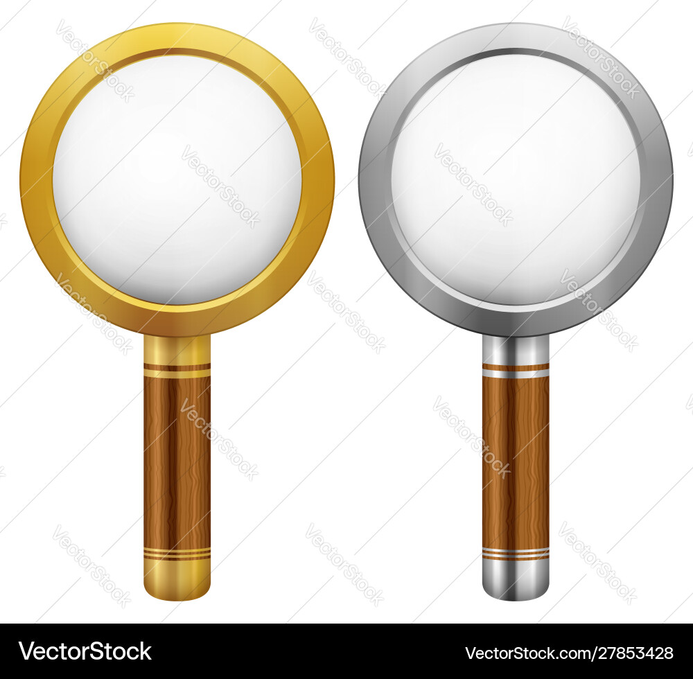 Magnifier set Royalty Free Vector Image - VectorStock