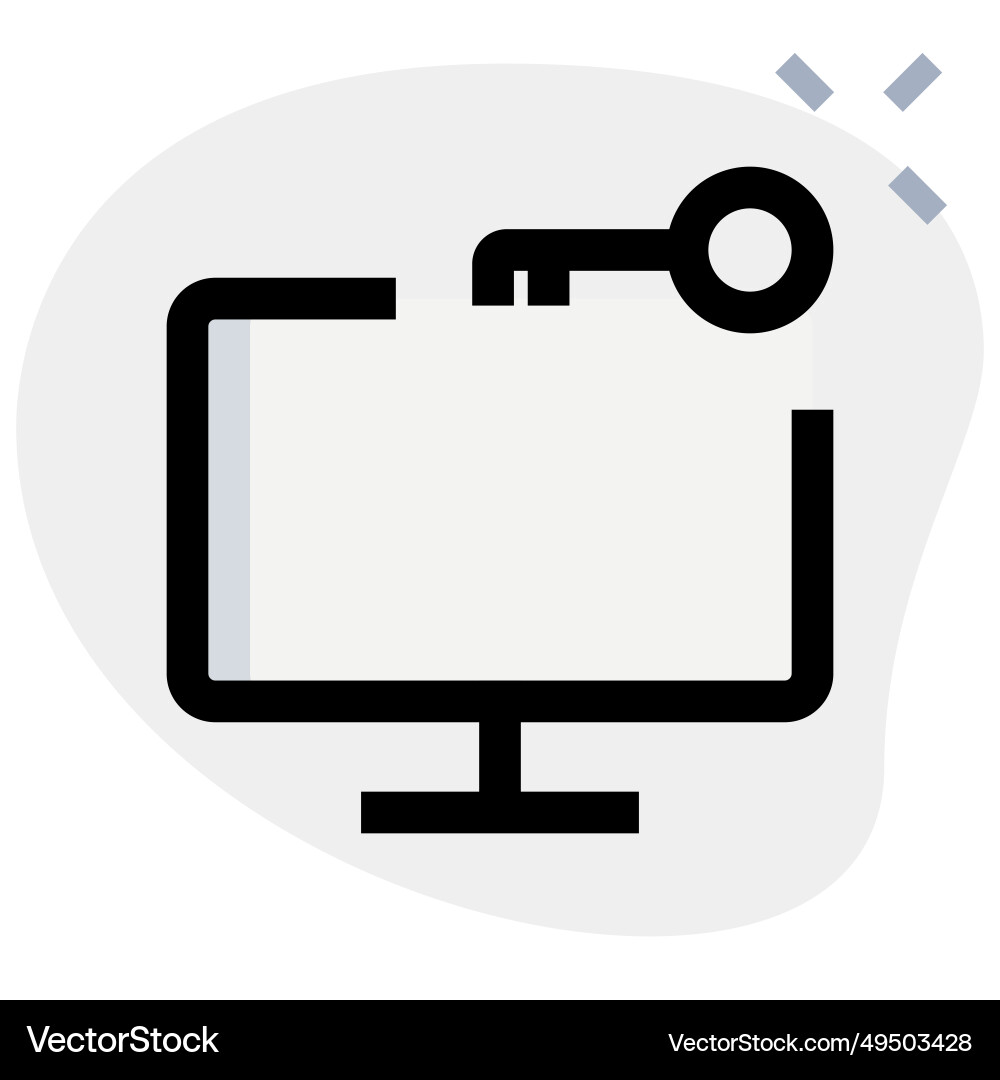 Monitor key for system security Vector Image