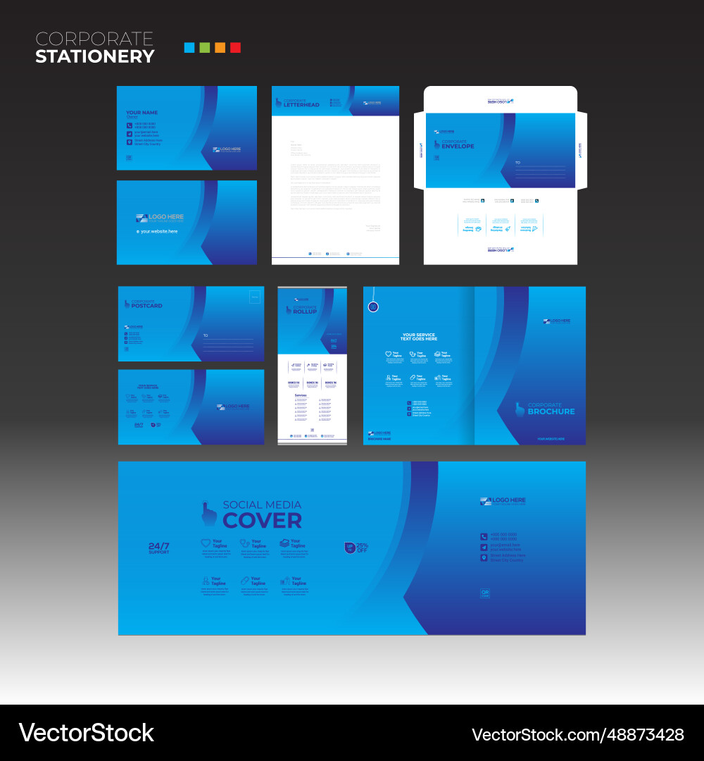 Print stationary design for any best use vector image