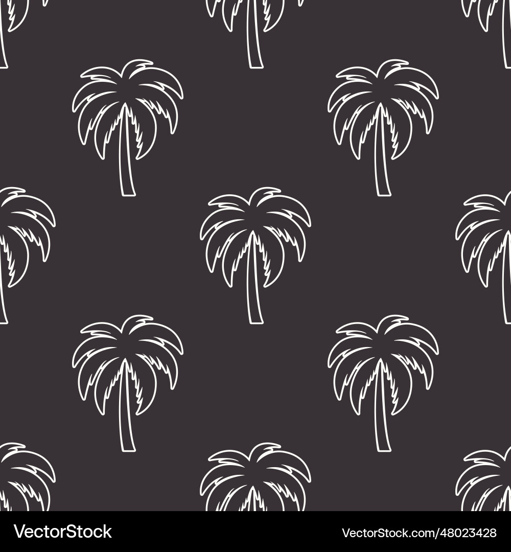 Seamless pattern with palm trees tree Seamless pattern with palm trees tree vector image