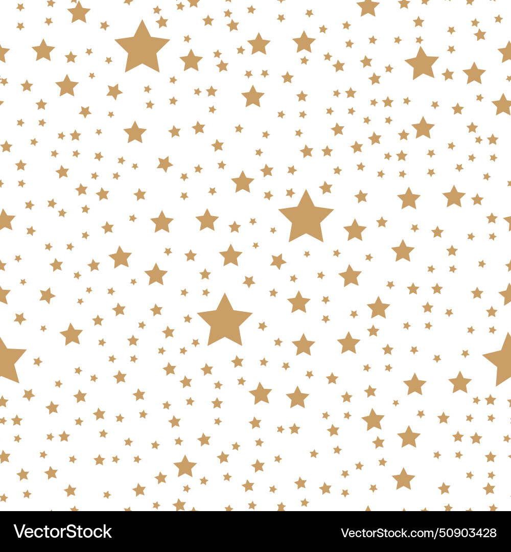 Star seamless pattern chaotic elements abstract vector image