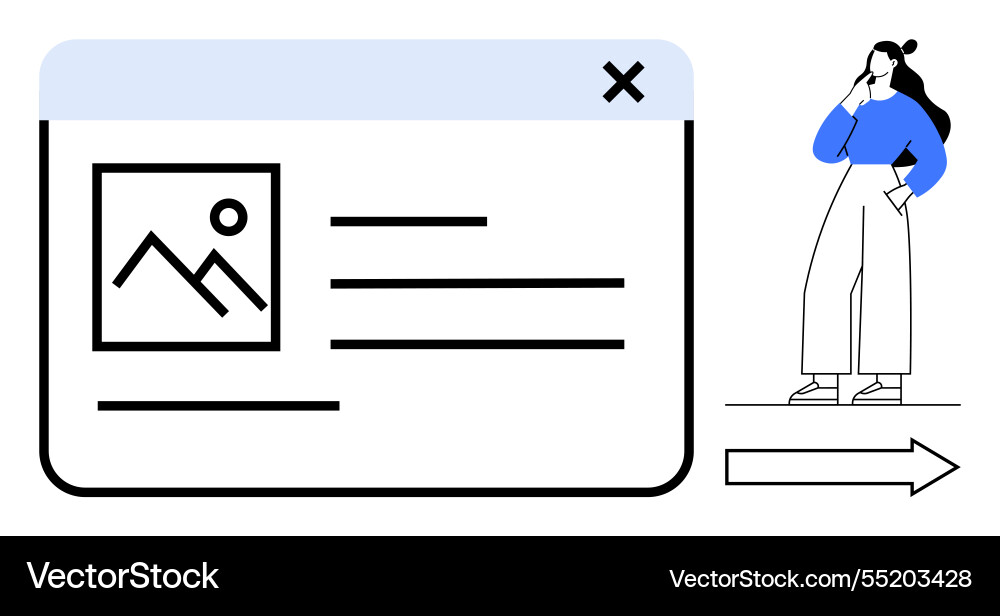 User interaction with web interface featuring User interaction with web interface featuring vector image