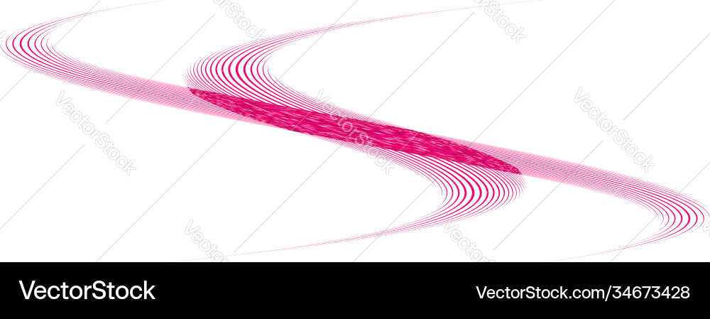 Wide rectangular format wavy waving zig-zag vector image