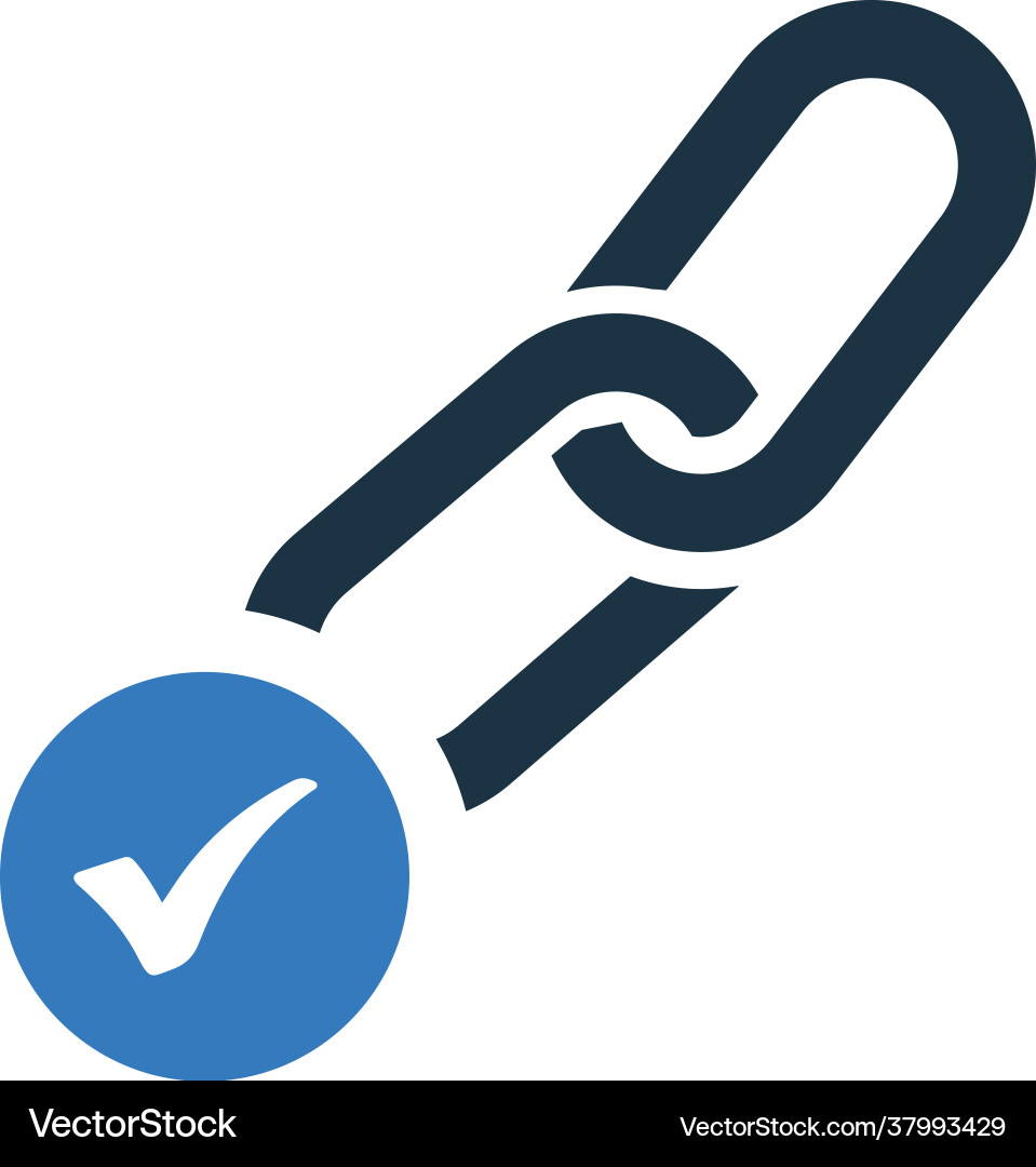 Backlink optimization icon simple on isolated Vector Image