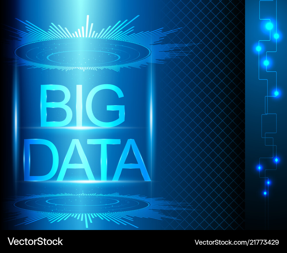 Big data concept and network connection system Big data concept and network connection system vector image