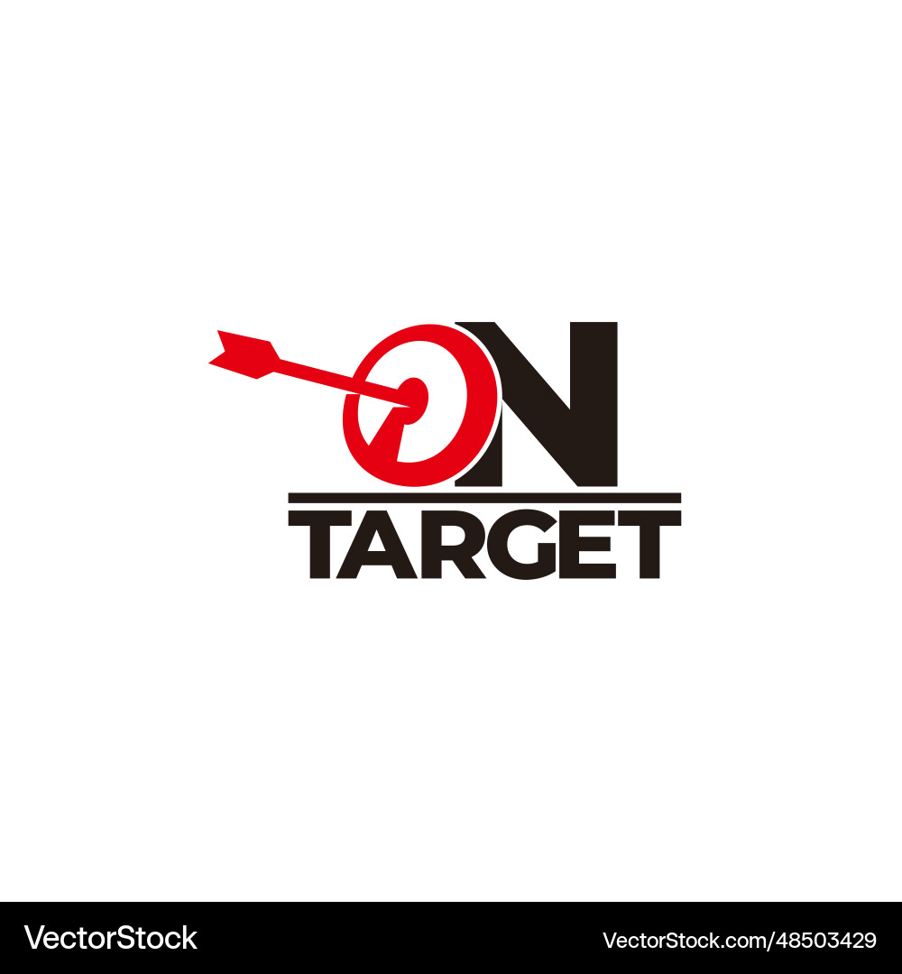 Dart arrow on target symbol Dart arrow on target symbol vector image