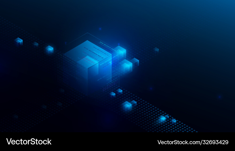 Data Center and Cloud Technology vector image