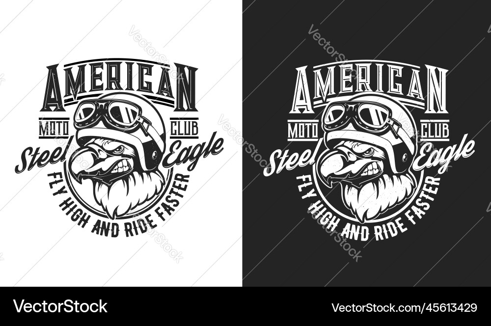 Eagle Racing Club Mascot T-Shirt Vector Image