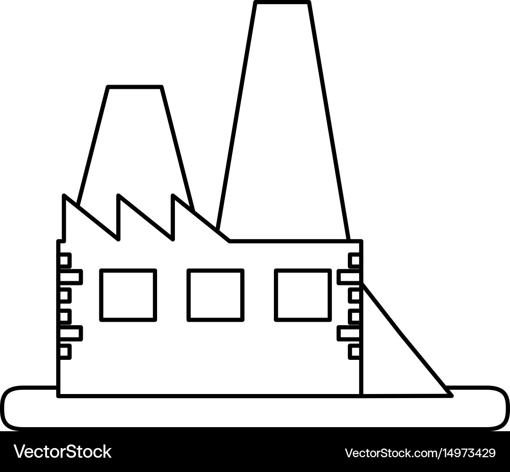 Factory building icon image vector image