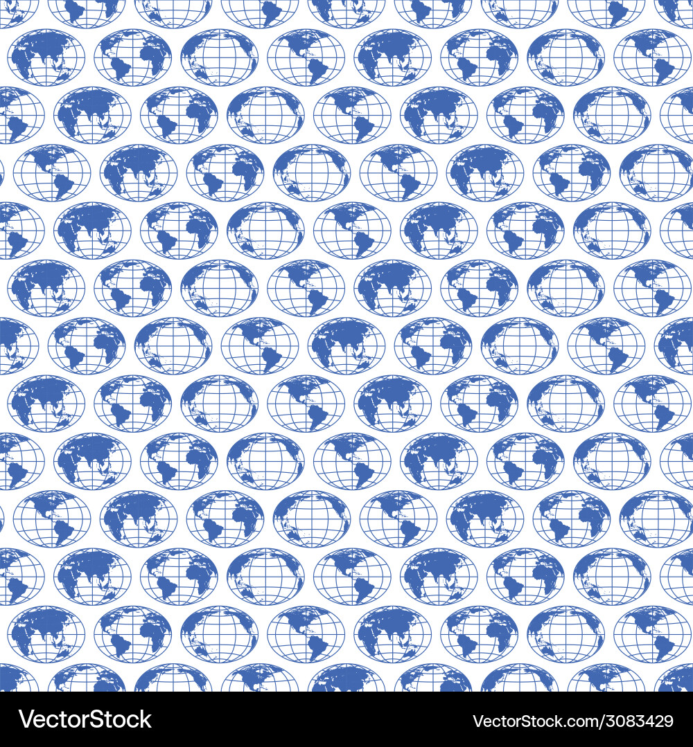 Globe maps pattern Vector Image