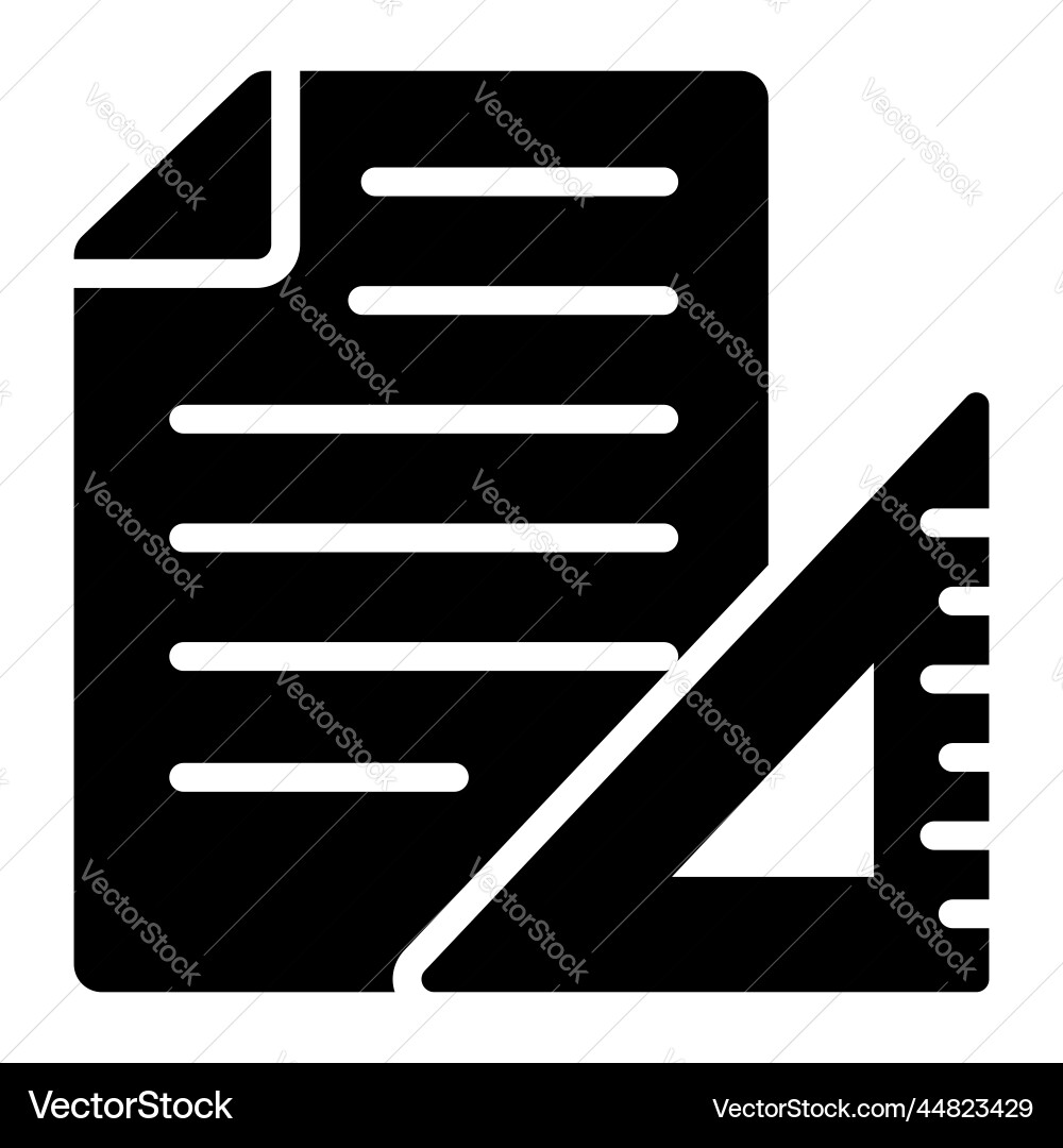 Measuring icon user interface as a simple sign vector image