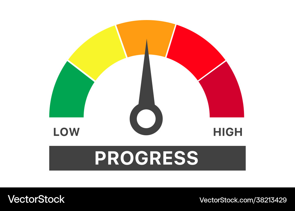 Progress level indicator graphic element Progress level indicator graphic element vector image