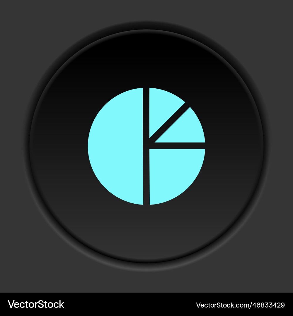 Round button icon analysis analytics Round button icon analysis analytics Vector Image