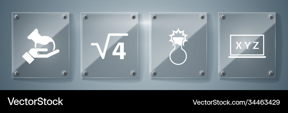 Set xyz coordinate system test tube and flask Set xyz coordinate system test tube and flask vector image