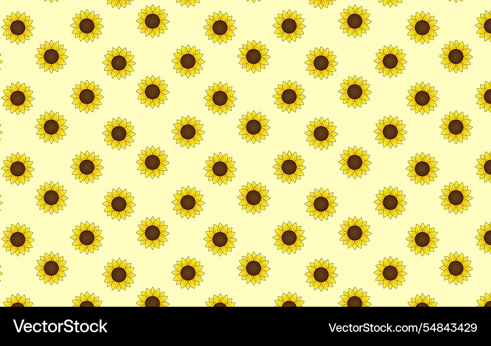 Sun flower simple seamless pattern background Sun flower simple seamless pattern background vector image