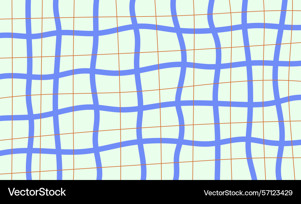 Wavy grid abstract pattern with blue and red lines Wavy grid abstract pattern with blue and red lines vector image