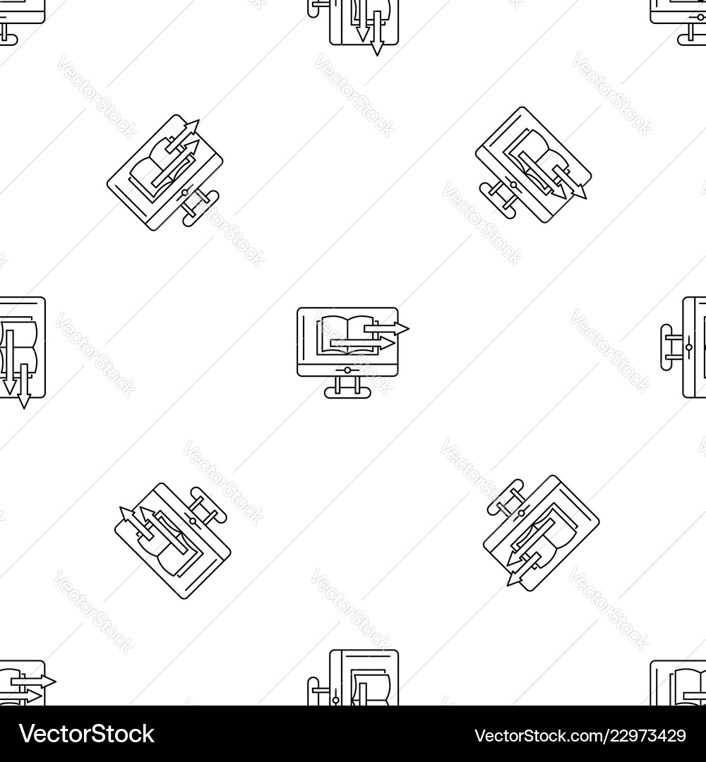 Web book transfer pattern seamless Web book transfer pattern seamless vector image