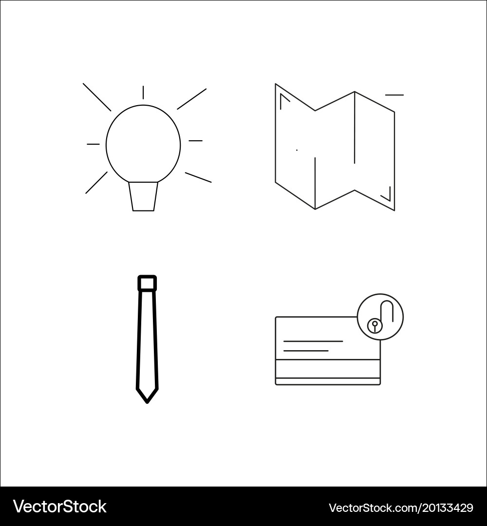 Web simple linear icon setsimple outline icons vector image