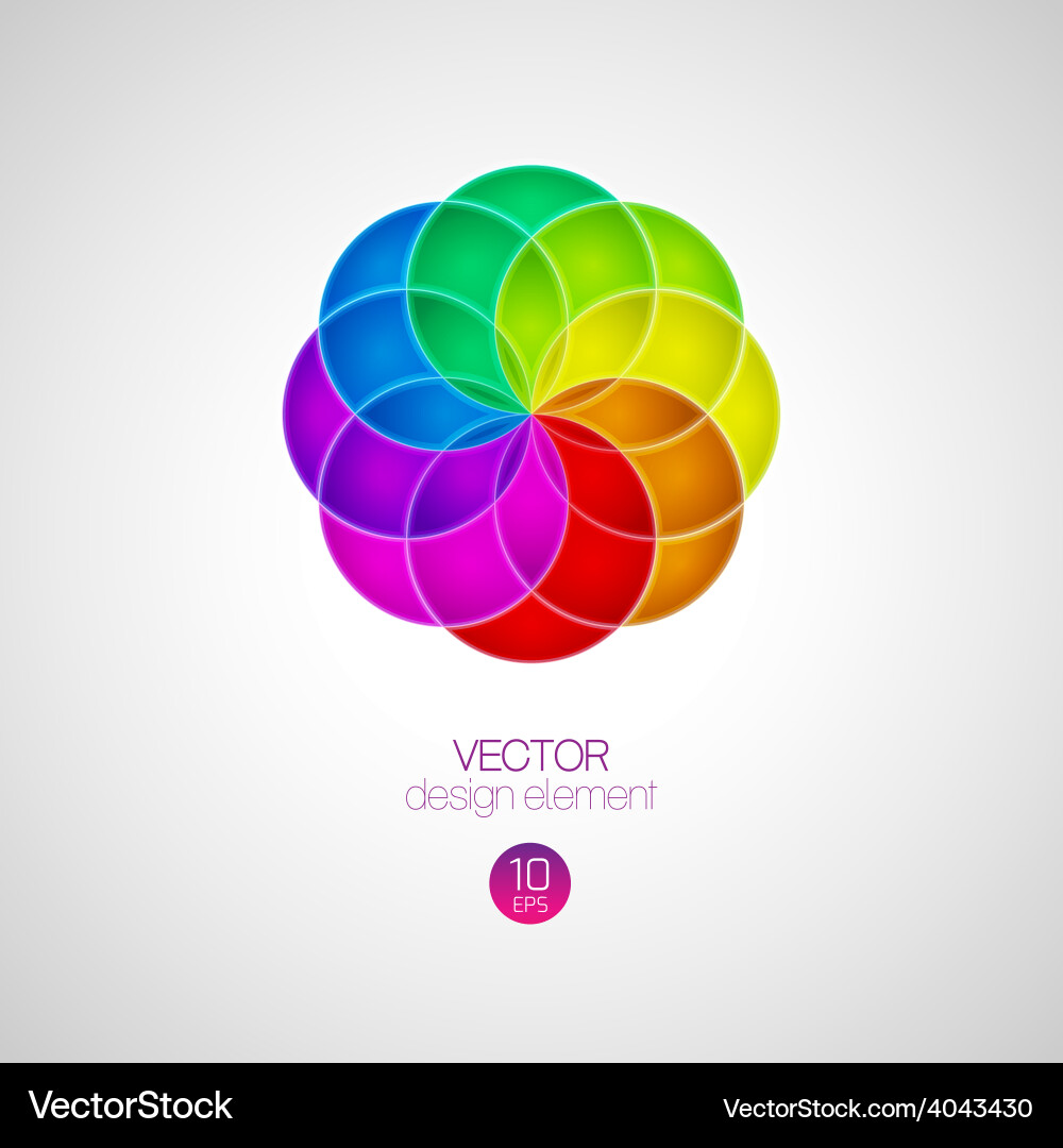 3d circle design element vector image