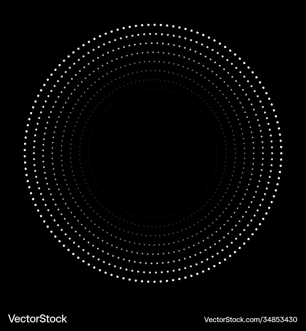 Abstract circle frame halftone dots Abstract circle frame halftone dots vector image