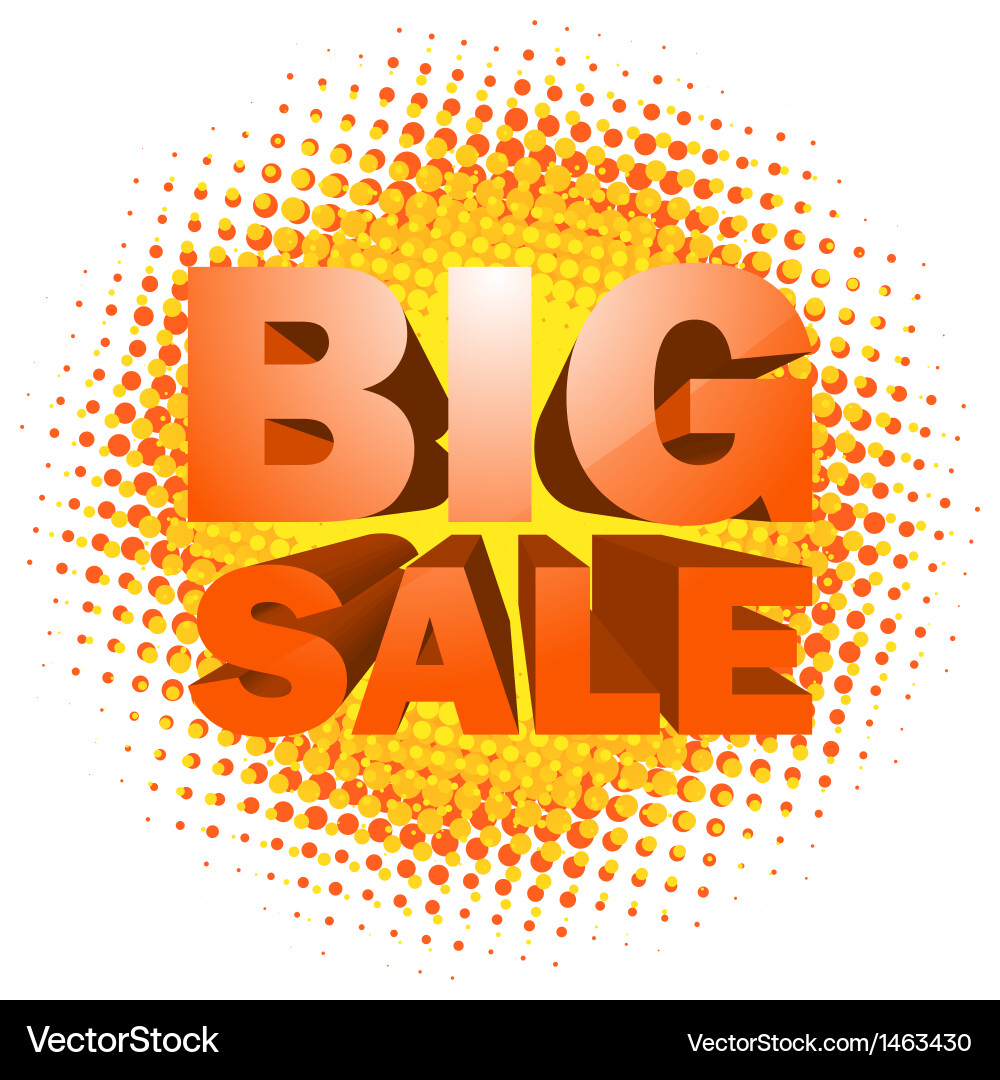 Bold Sale Text on Dynamic Pattern vector image