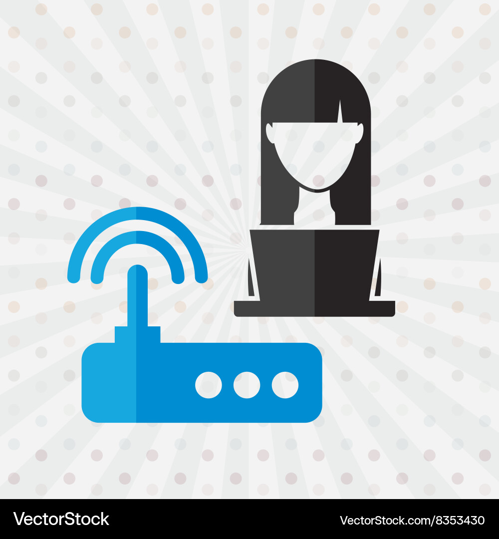 Computer user design Vector Image