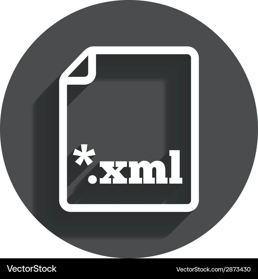 File document icon download xml button vector image