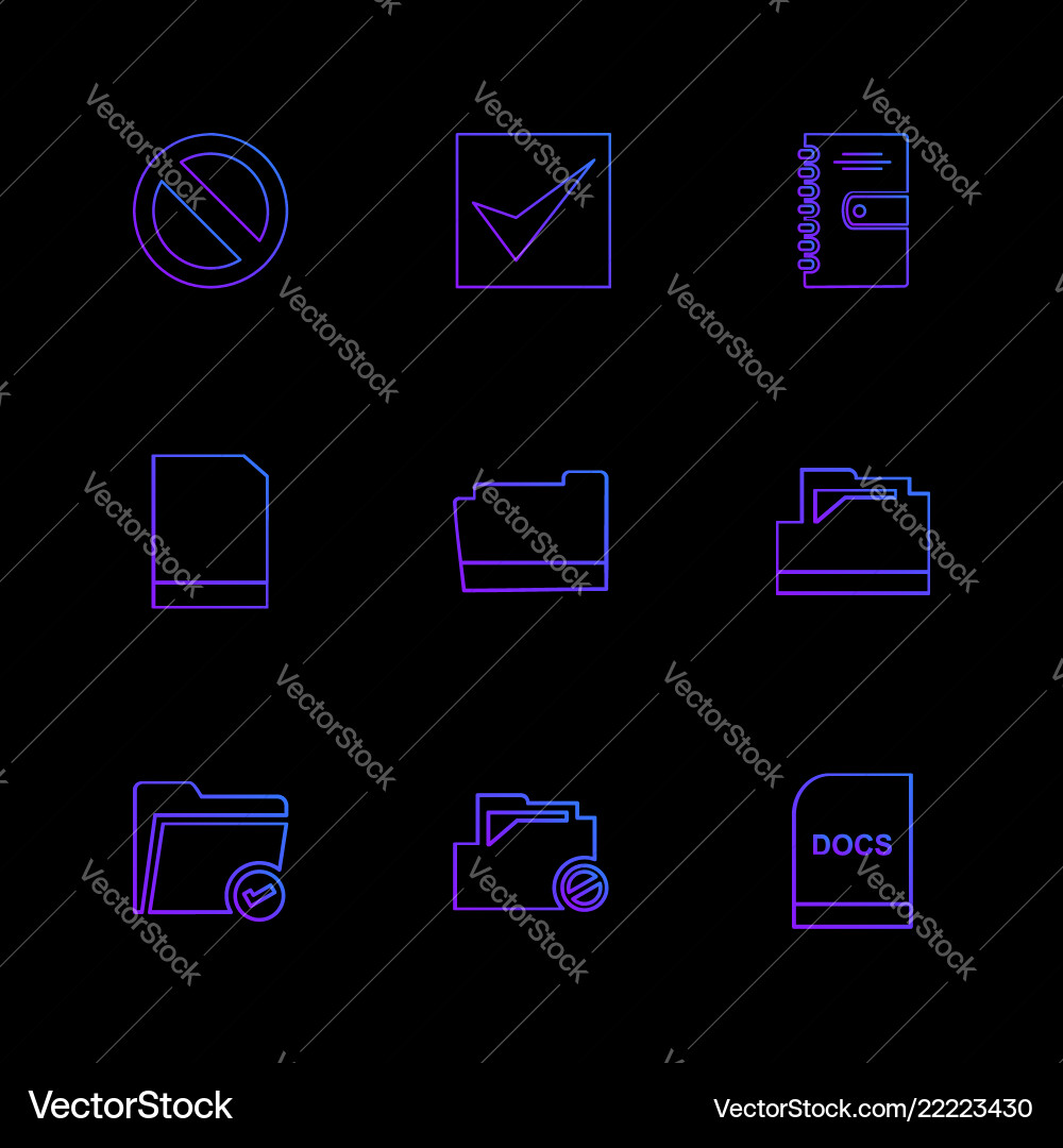 Folder files directory search code eps icons vector image