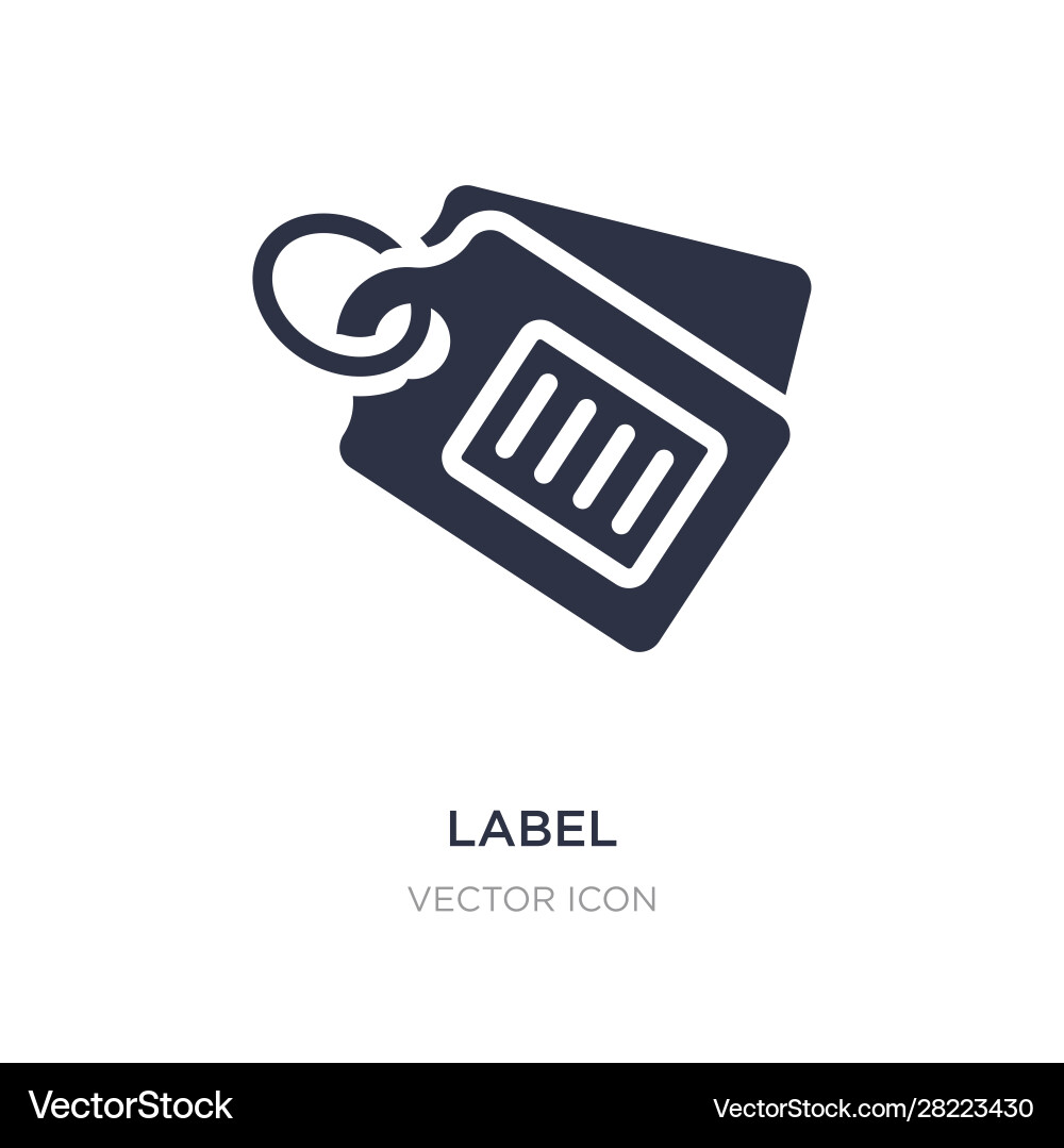 Label icon on white background simple element vector image