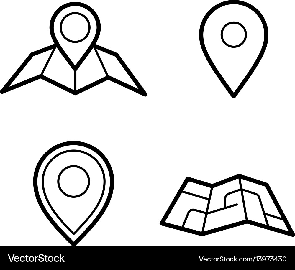 Location Pin Icons - Navigation & Maps Vector Image