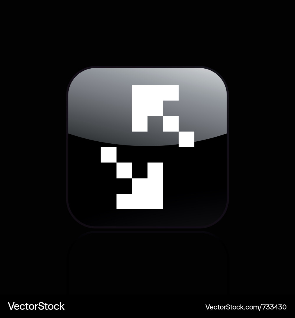 Pixel computer icon vector image