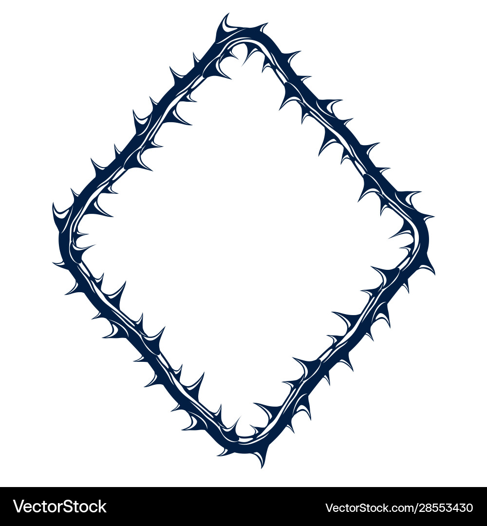 Round frame from thorn blackthorn design element Round frame from thorn blackthorn design element vector image