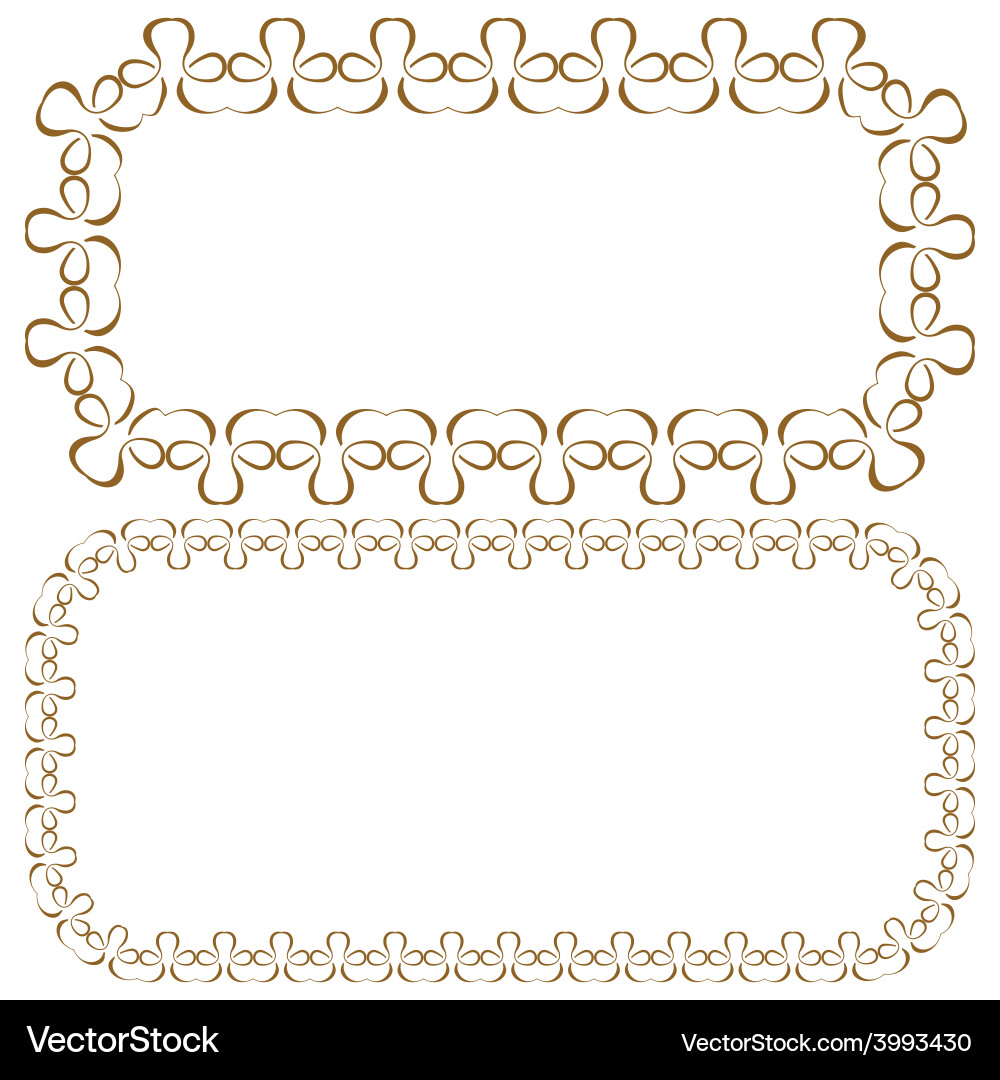 Set of rectangular beautiful frames vector image
