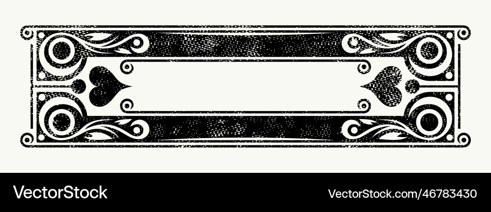 Template decorative small rectangular label Template decorative small rectangular label vector image