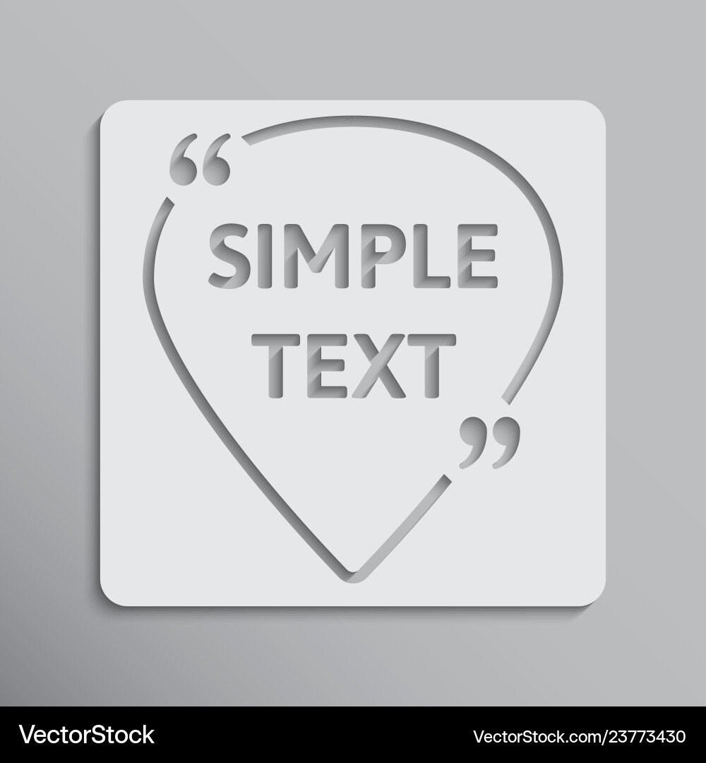 Template quotes of navigation icon bracket Template quotes of navigation icon bracket vector image