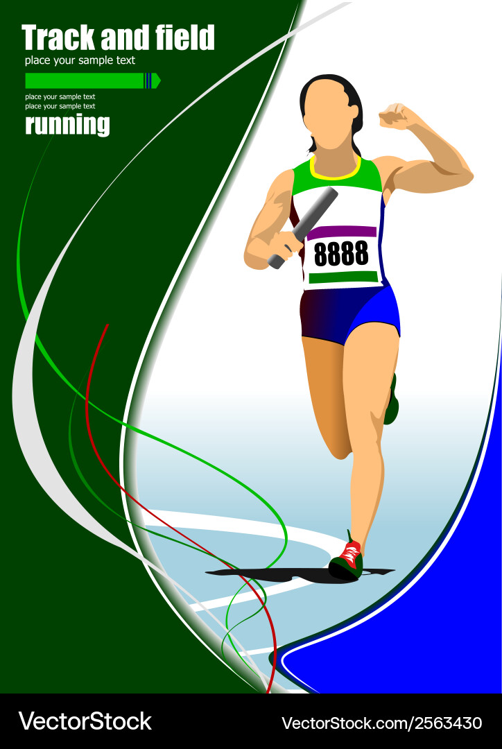 Track and Field Runner Royalty Free Vector Image