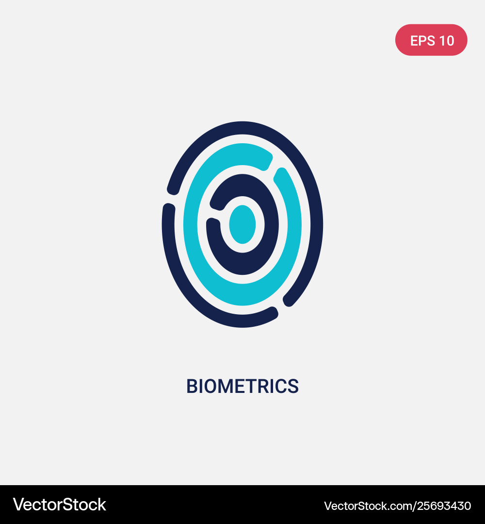 Two color biometrics icon from artificial Two color biometrics icon from artificial vector image