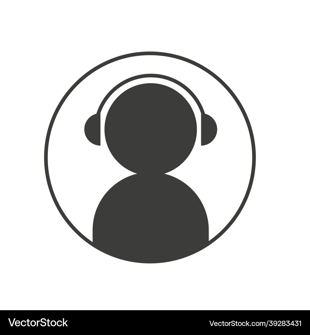 Assistant or robot icon in circle vector image