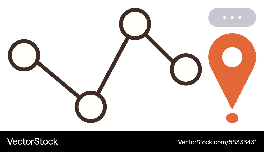 Data Tracking & Navigation Graph Vector Image